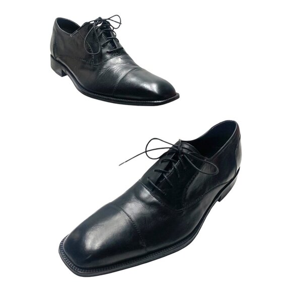 BANANA‎ REPUBLIC Black Leather Cap Toe Dress Oxfords main image 4